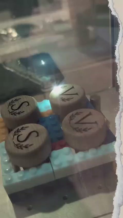 Monogram Bamboo Wine Corks (Set of 4)