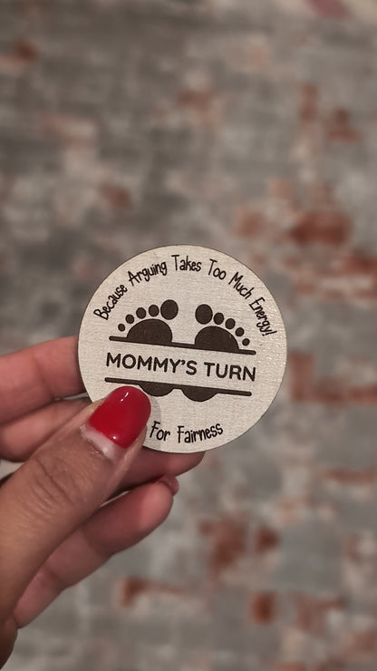 "Flip for Fairness" New Parent Coin Toss