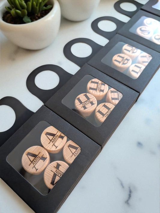 Personalized Bamboo Wine Corks with Name (Set of 4)