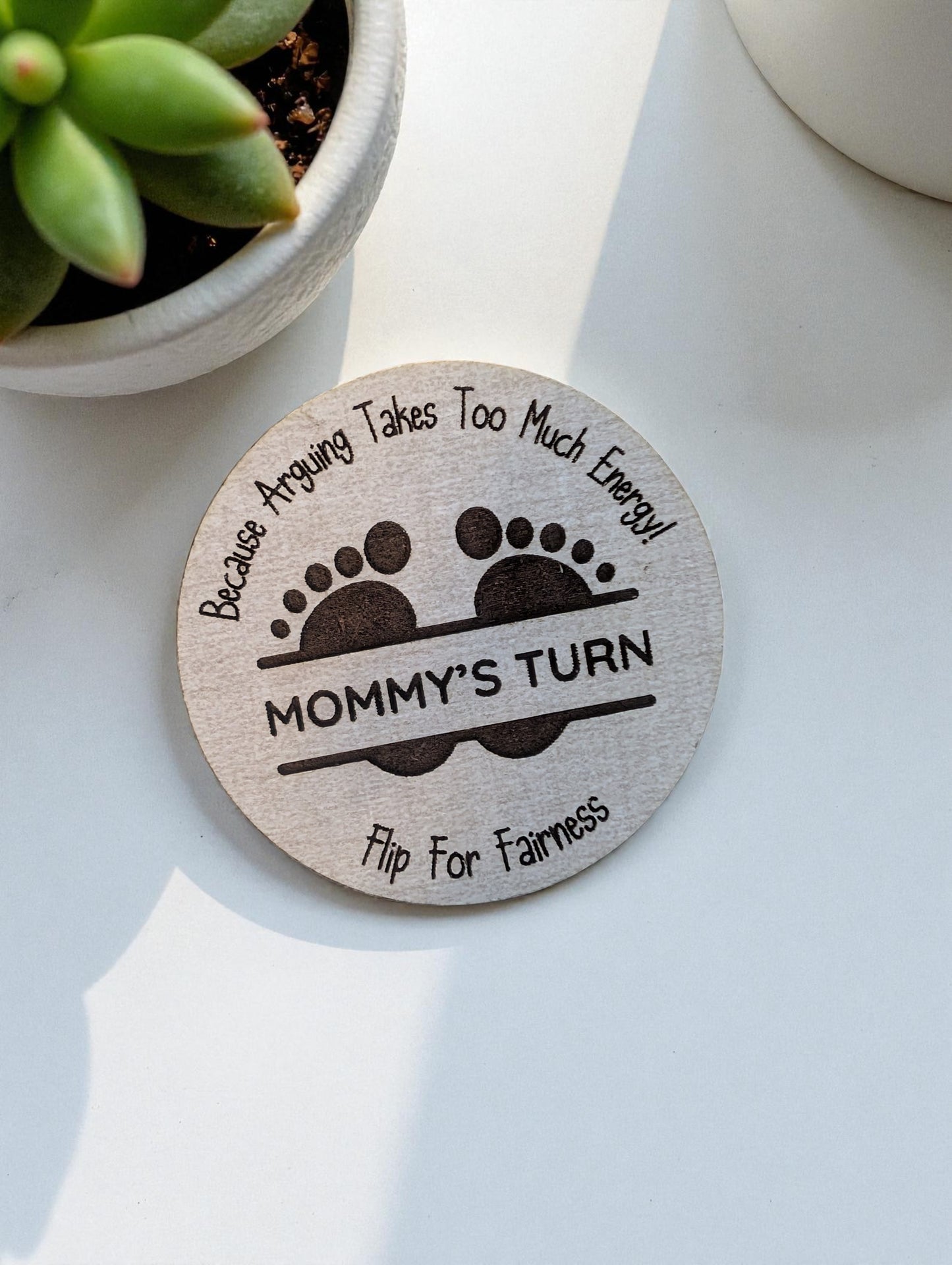 "Flip for Fairness" New Parent Coin Toss