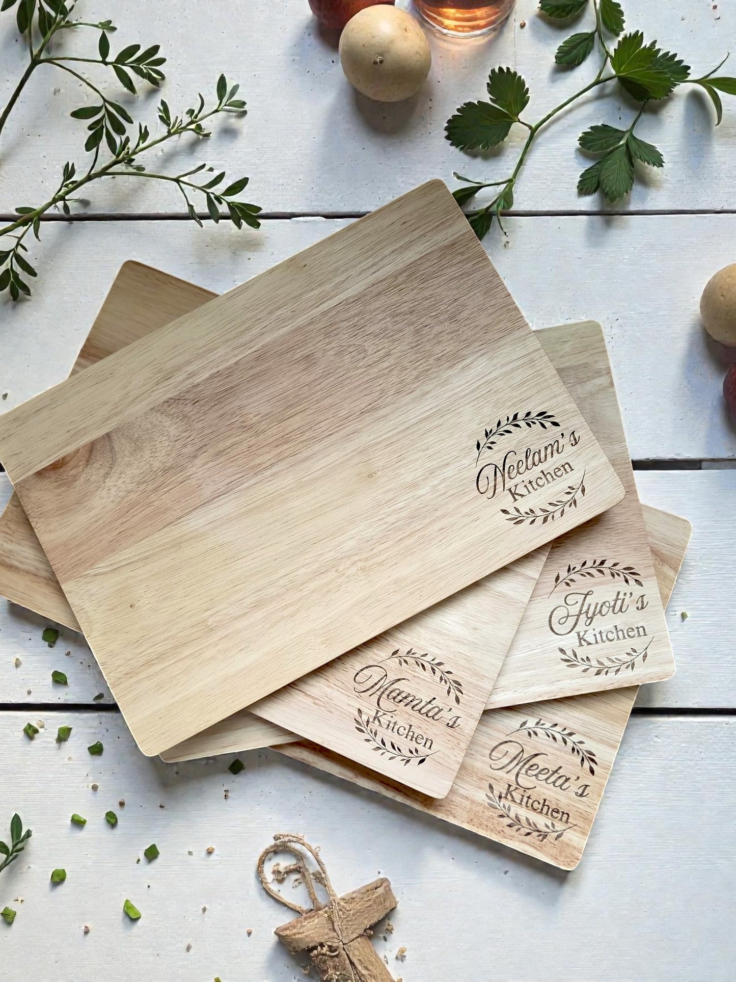 Personalized Rubberwood Cutting Board