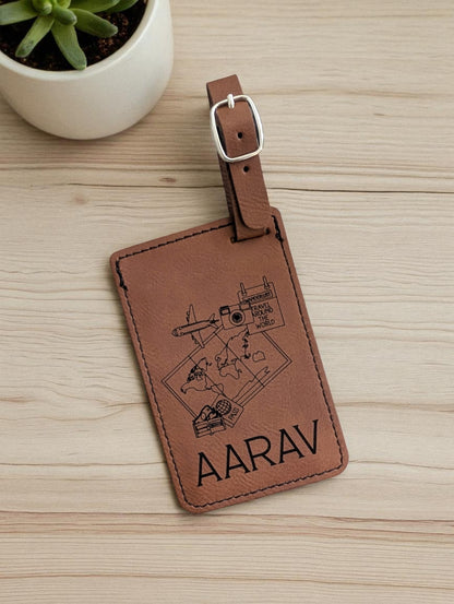 Personalized Luggage Tag - World Map